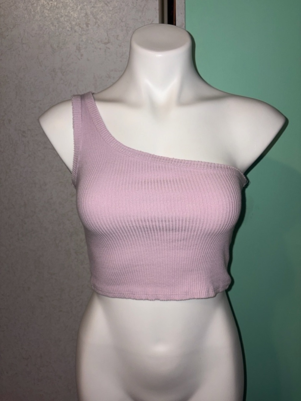 Altard state One-Shoulder Ribbed Crop Top